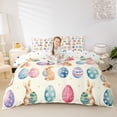 thumbnail image 1 of Erosebridal Kids Easter Rabbits Eggs Duvet Cover Set,Boys Girls Flowers Animal Bedding Full,3-Piece,No Comforter,Microfiber Bedroom Decor, 1 of 5