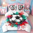 thumbnail image 1 of Erosebridal Kids Football Sport Games 7 Pieces Bedding Comforter Set,Colorful Splatter Ink Full Bedding Set For Boys,Reversible, 1 of 7