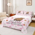 thumbnail image 1 of Erosebridal Kids Girls Capybara Queen Sheet Sets, Bowknot Flower Bed Set, 4 Pieces, 1 of 5