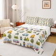 thumbnail image 1 of Erosebridal Kids Happy Camping Queen Sheet Sets 4 Pieces,Adventure RV Car Bed Set For Boys Girls Teens, 1 of 5