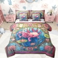 thumbnail image 1 of Erosebridal Kids Pink Axolotl Bedding Comforter Set 7pcs, Ocean Cartoon Animal Queen Bedding Sets, 1 of 7
