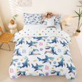 thumbnail image 1 of Erosebridal Kids Sea Shark Duvet Cover Set, Kawaii Coral Starfish Bedding Full, 3pcs, No Comforter, 1 of 5