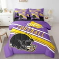 thumbnail image 1 of Erosebridal Sports Bedding Twin Size 7pcs, Lightweight, Purple, Pittsburgh, 1 of 5