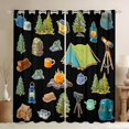 thumbnail image 1 of Erosebridal Kids Teens Jungle Adventure Black Out Curtains,Boys Girls Woodland Camping Theme Curtains Pack of 2 (42x63 Each), 1 of 6