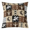 thumbnail image 1 of Erosebridal Western Cowboy Throw Pillow Cover 16"x16" 1 Pcs West Cow Skull Arrow Pillow Case Cushion Cover Exotic Plaid Geometric Brown Decorative Throw Pillowcase for Sofa Adult Cushion Case, 1 of 6