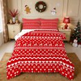 thumbnail image 1 of Erosebridal Knit Reindeer King Size Comforter Sets 3pcs,Cozy Winter Comforters King Size,Red,Reversible,1 Comforter and 2 Pillowcases, 1 of 6