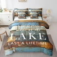 thumbnail image 1 of Erosebridal Lake House Bed in a Bag Full size,Lodge Cabin Bed Set,Lake Life Bedding Full Size,Ultra Soft Teens Bedroom Decor,7-Piece, 1 of 6