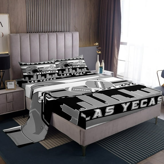 Erosebridal Las Yecas Football Sheet Set Twin,Amercian Sport Bedding Sets Twin Size,Ball Gamer Decoration,Breathable,3pcs