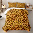 thumbnail image 1 of Erosebridal Leopard Animal Print Twin Quilt Set for Girls, Golden Cheetah Spot Twin Coverlet Set, 2pcs, 1 of 7