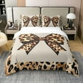 thumbnail image 1 of Erosebridal Leopard Print 100% Cotton Duvet Cover Twin Size,Wildlife Bowknot Bedding Sets Twin Size,Golden Black,Reversible,Breathable,2pcs(No Comforter), 1 of 6