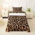 thumbnail image 1 of Erosebridal Leopard Print Twin Sheet Sets,Cheetah Pattern L Alphabet Bedding For Kids Girls 3 Pieces, 1 of 6