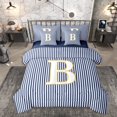 thumbnail image 1 of Erosebridal Letter B Kids Twin Bedding Sets 7-Piece, Modern Abstract Bedding Comforter Set, Blue Reversible, 1 of 7