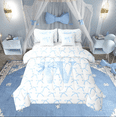 thumbnail image 1 of Erosebridal Letter Bow Bed in a Bag Full size,Monogrammed Initial Bed Set,Dreamy Room Decorative,Reversible,Breathable,7-Piece, 1 of 5