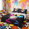 thumbnail image 1 of Erosebridal Letter N Dripping Waffle Baseball Print Full Size Sheets, Sports Monogram Bed Sheets for Kids Boys and Girls, 1 Flat Sheet, 1 Fitted Sheet and 2 Pillowcases, 1 of 6