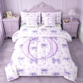thumbnail image 1 of Erosebridal Letter O Personalized Initial 7-Piece Twin Bedding Sets For Girls,Classic Geometric Dots Bedding Comforter Set,Colorful Stars Reversible, 1 of 7
