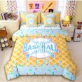 thumbnail image 1 of Erosebridal Light Blue Waffle Baseball & Bat Logo Graphic Twin Bedding Sets 7-Piece, Baseball Graphic Bedding Comforter Set for Boys And Girls Kids,Super Cozy Room Decor, 1 of 6