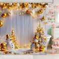 thumbnail image 1 of Erosebridal Light Waterproof Shower Curtain 72Wx78L Christmas Bath Curtain, Orange Brown, 1 of 5