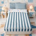 thumbnail image 1 of Erosebridal Line Art Zipper Queen Comforter Set with Fitted Sheet and 2 Pillowcases,Mid-Century Stripes Zipper Bedding Set,Colorful Stars Reversible,4pcs, 1 of 7