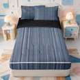 thumbnail image 1 of Erosebridal Line Art Zipper Queen Comforter Set with Fitted Sheet and 2 Pillowcases,Abstract Stripes Zipper Bedding Set,Black Reversible,4 Pieces, 1 of 7