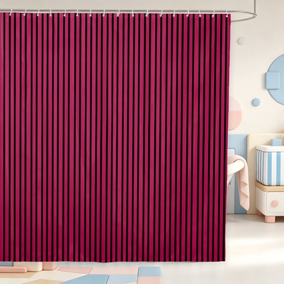 Erosebridal Line Geometric Pattern Shower Curtain 72Wx84L,Aesthetic Striped Bathroom Shower Curtain
