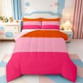 thumbnail image 1 of Erosebridal Line Geometric Print King Size Comforter Sets,Mid-Century Lines Comforters King Size,Pink Reversible,3pcs,1 Comforter and 2 Pillowcases, 1 of 7