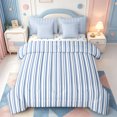 thumbnail image 1 of Erosebridal Linear Geometric 7 Pieces Full Size Bedding Sets,Modern Striped Full Size Bed in a Bag,Polkadot Reversible, 1 of 7