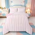 thumbnail image 1 of Erosebridal Linear Geometric Print King Size Comforter Sets,Mid-Century Stripes Comforters King Size,Pink Reversible,3-Piece,1 Comforter and 2 Pillowcases, 1 of 7
