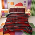 thumbnail image 1 of Erosebridal Linear Geometric Print King Size Comforter Sets,Minimalist Striped Comforters King Size,Black Reversible,3-Piece,1 Comforter and 2 Pillowcases, 1 of 7