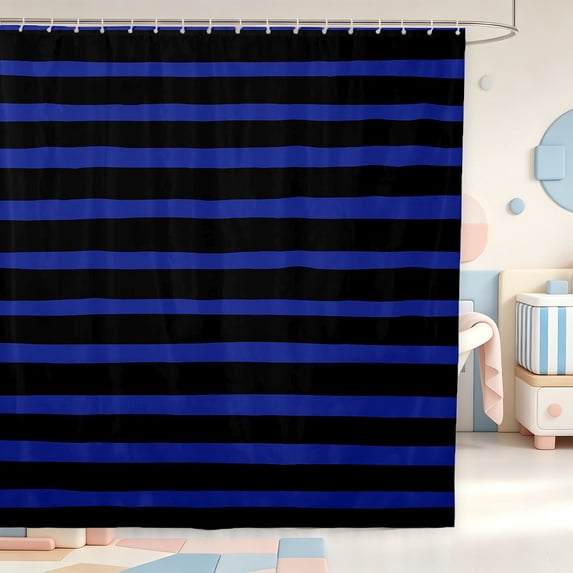 Erosebridal Linear Geometric Shower Curtain 72Wx84L,Modern Minimalist Stripes Bathroom Shower Curtain