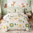 thumbnail image 1 of Erosebridal Lion Quilt King for Boys Girls, Cream Safari King Coverlet Set, 3-Piece 1 Bedspread and 2 Pillowcases, 1 of 7
