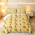thumbnail image 1 of Erosebridal Lovely Bee Twin Quilt Set,Kawaii Floral Twin Coverlet Set,Yellow Black,2-Piece,1 Bedspread and 1 Pillowcase, 1 of 7