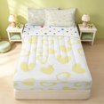 thumbnail image 1 of Erosebridal Lovely Hearts Zipper Full Size Comforter Sets with Fitted Sheet and 2 Pillowcases, Cute HeartZipper Bedding Set, Polka Dots Reversible, Pale Yellow, Polka Dots Reversible, 1 of 7