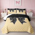 thumbnail image 1 of Erosebridal Lovely Satin Bow Ribbon Quilt Full for Girls, Romantic Floral Print Full Bedspread Sets, 3 Pieces 1 Coverlet and 2 Pillowcases, 1 of 7