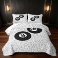 thumbnail image 1 of Erosebridal Lucky 8 Bed Spread Queen Snow Leopard Queen Coverlet Set, Snow Leopard 3pcs 1 Quilt and 2 Pillowcases, 1 of 7