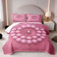 thumbnail image 1 of Erosebridal Lucky 8 Twin Quilt Set Blush Twin Coverlet Set, Blush Circle 2-Piece 1 Bedspread and 1 Pillowcase, 1 of 7