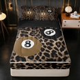 thumbnail image 1 of Erosebridal Lucky 8 Zipper Queen Comforter Set 4-Piece Set, Tan Leopard Front, Black Reversible, 1 of 7