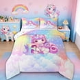 thumbnail image 1 of Erosebridal Magical Unicorn Bedding Twin Comforter Set, Rainbow Stars Down Comforter, Monogrammed Letter F Bedding Sets Twin With Comforter,Lightweight Bedroom Decoration,2 Pieces Reversible, 1 of 6