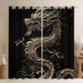 thumbnail image 1 of Erosebridal Magical Wildlife Curtains Pack of 2 (52Wx63L),Animal Dragon Curtains for Living Room,Oriental Decor, 1 of 5