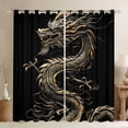 thumbnail image 1 of Erosebridal Magical Wildlife Curtains and Drapes (42Wx90L),Animal Dragon Curtains Pack of 2 (42Wx90L),Oriental Decor, 1 of 5