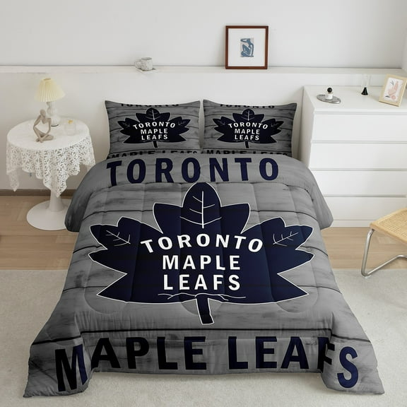 Erosebridal Maple Leaf Bedding Sets Full with Comforter, Lake House Duvet Insert, Rustic Plant Reversible Down Comforter, Ultra Soft Room Decorative, 3 Pieces