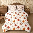 thumbnail image 1 of Erosebridal Maple Leaves 7-Piece Twin Bedding,Happy Fall Bedding Comforter Set,Red,Reversible, 1 of 6