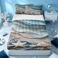 thumbnail image 1 of Erosebridal Marine Beach Zipper Twin Comforter Sets with Fitted Sheet and 2 Pillowcases, Hawaii Starfish Seashell Zipper Bedding Set, Reversible, 1 of 7