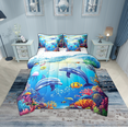 thumbnail image 1 of Erosebridal Marine Dolphin Bedding Sets Twin Size,Ocean Wildlife Comforter Sets with Sheets,Marine Decoration,Reversible,Breathable,7pcs, 1 of 6