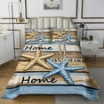 thumbnail image 1 of Erosebridal Marine Starfish Bedspread Sets Queen Size, Old Barn Door Bed Set, Sea Theme Decor, 3-Piece, 1 of 5