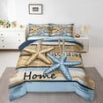 thumbnail image 1 of Erosebridal Marine Starfish Comforter Sets Full Size, Old Barn Door Down Comforter, Sea Theme Decor, Reversible 3-Piece, 1 of 7