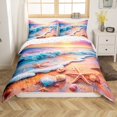 thumbnail image 1 of Erosebridal Marine Starfish Duvet Cover, Coastal Beach Bedding Sets, Seashell Decor, Reversible 2 Pieces（No Comforter）, 1 of 6