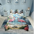 thumbnail image 1 of Erosebridal Marine Turtle Bedding Sets Twin Size,Pink Flamingo Comforter Sets with Sheets,Summer Beach Decoration,Reversible,Breathable,7pcs, 1 of 6
