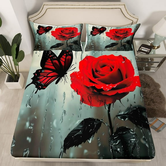 Erosebridal Marine Wave Bedding Twin Comforter Set, Hawaii Beach Down Comforter, Tropic Floral Plant Decor, Lightweight