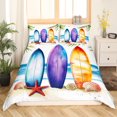 thumbnail image 1 of Erosebridal Marine Surfing Starfish Comforter Cover Twin,Blue Purple Bedding Twin Size,Ocean Decor,3Pcs, 1 of 7