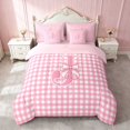 thumbnail image 1 of Erosebridal Mauve Satin Bow Ribbon Twin Bedding for Girls, Romantic Floral Print Bedding Comforter Set, Pink Reversible 7-Piece, 1 of 6
